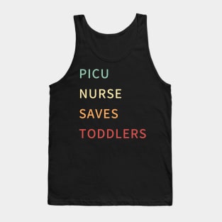 Picu nurse saves toddlers retro colours Tank Top